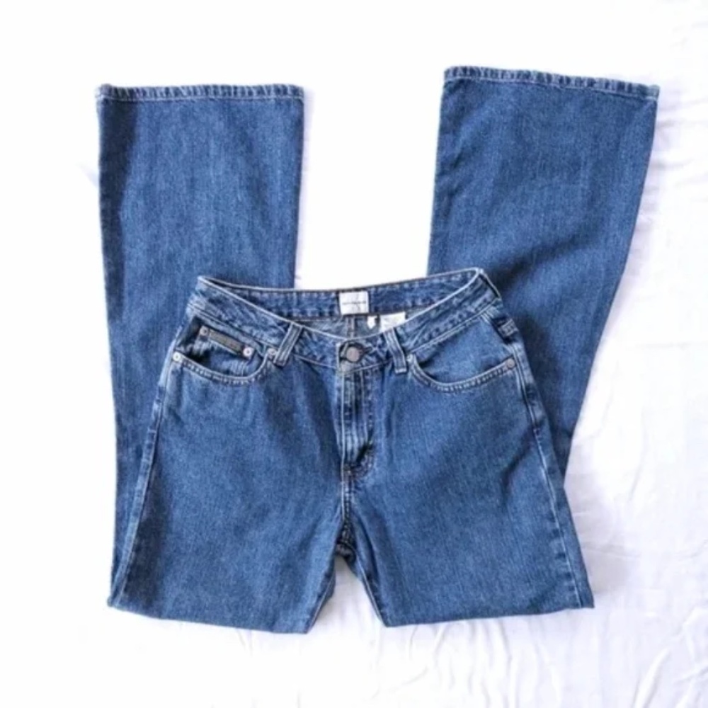 Calvin Flare Leg Stone Wash Jeans